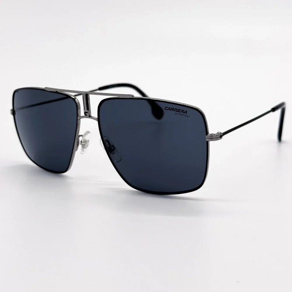 NEW CARRERA 1006/S 0TI7 SUNGLASSES MEN SILVER BLACK AVIATOR EYEWEAR CARRERA